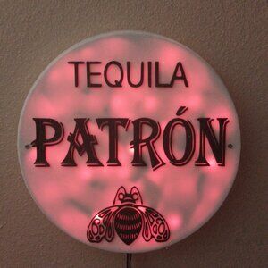 3D Printed Tequila Patron RGB LED Sign With Remote & app Control man cave decor